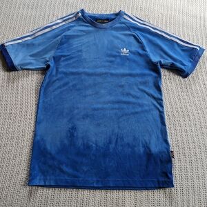 Adidas Men’s Originals X Pharrell Williams HU Shirt Blue Human Race Logo SMALL